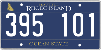 RI license plate 395101