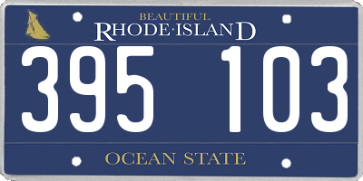 RI license plate 395103
