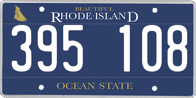 RI license plate 395108