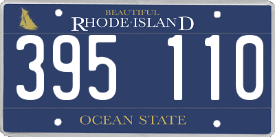 RI license plate 395110