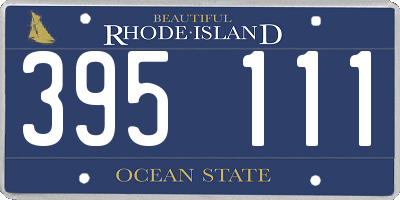 RI license plate 395111