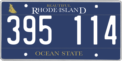 RI license plate 395114