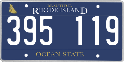RI license plate 395119
