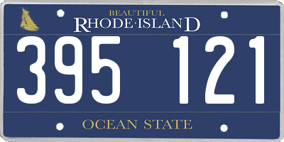 RI license plate 395121