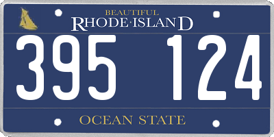 RI license plate 395124
