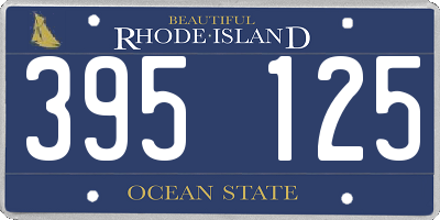 RI license plate 395125