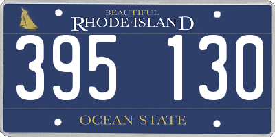 RI license plate 395130