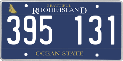 RI license plate 395131