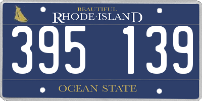 RI license plate 395139
