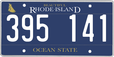 RI license plate 395141