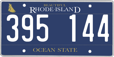 RI license plate 395144
