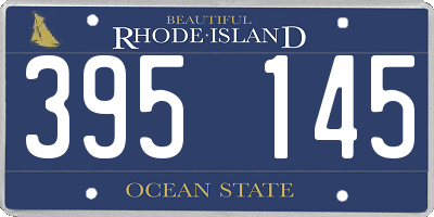 RI license plate 395145