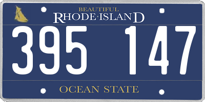 RI license plate 395147