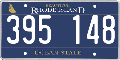RI license plate 395148