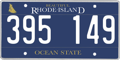 RI license plate 395149