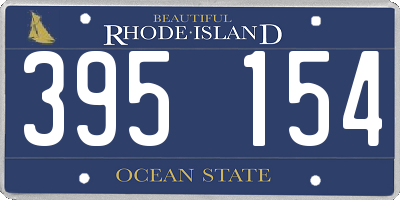 RI license plate 395154