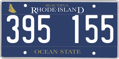 RI license plate 395155