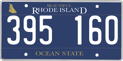 RI license plate 395160