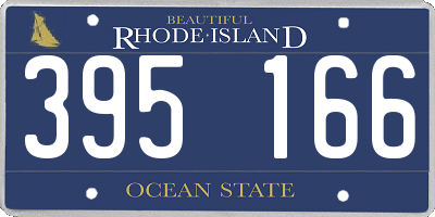 RI license plate 395166