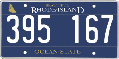 RI license plate 395167
