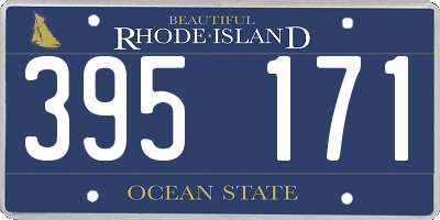 RI license plate 395171