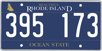 RI license plate 395173