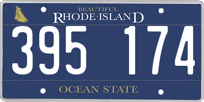 RI license plate 395174