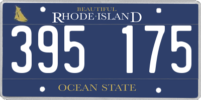 RI license plate 395175