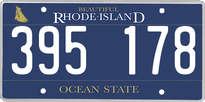 RI license plate 395178