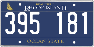 RI license plate 395181