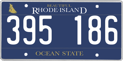 RI license plate 395186