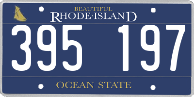 RI license plate 395197