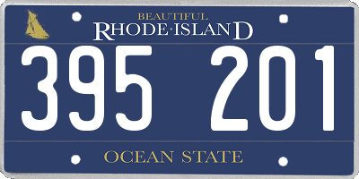 RI license plate 395201