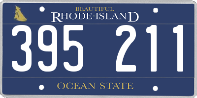 RI license plate 395211