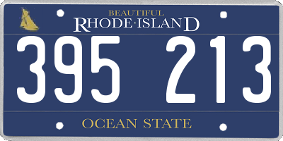 RI license plate 395213
