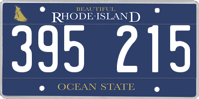 RI license plate 395215