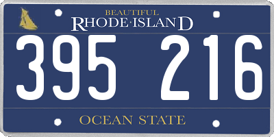 RI license plate 395216