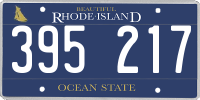RI license plate 395217