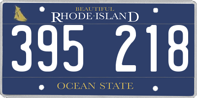 RI license plate 395218