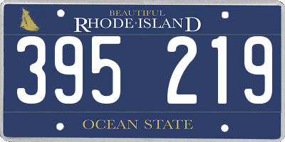 RI license plate 395219