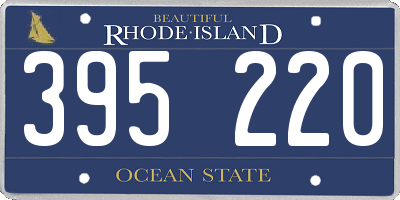 RI license plate 395220