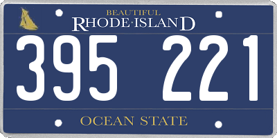 RI license plate 395221