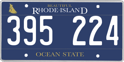 RI license plate 395224