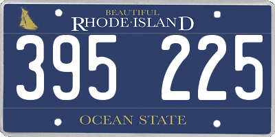 RI license plate 395225