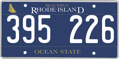 RI license plate 395226