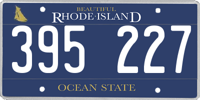 RI license plate 395227