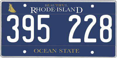 RI license plate 395228