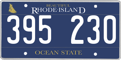 RI license plate 395230
