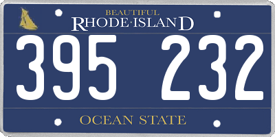 RI license plate 395232