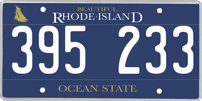 RI license plate 395233